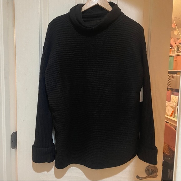 ANTHROPOLOGIE Pilcro Cowl Neck Sweater Jumper Pullover Black Nwt New Anthro Xs - Picture 3 of 6